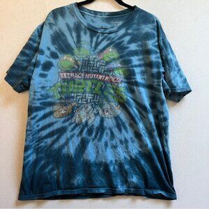 Nickelodeon tie dye ninja turtles graphic T shirt Sz XL